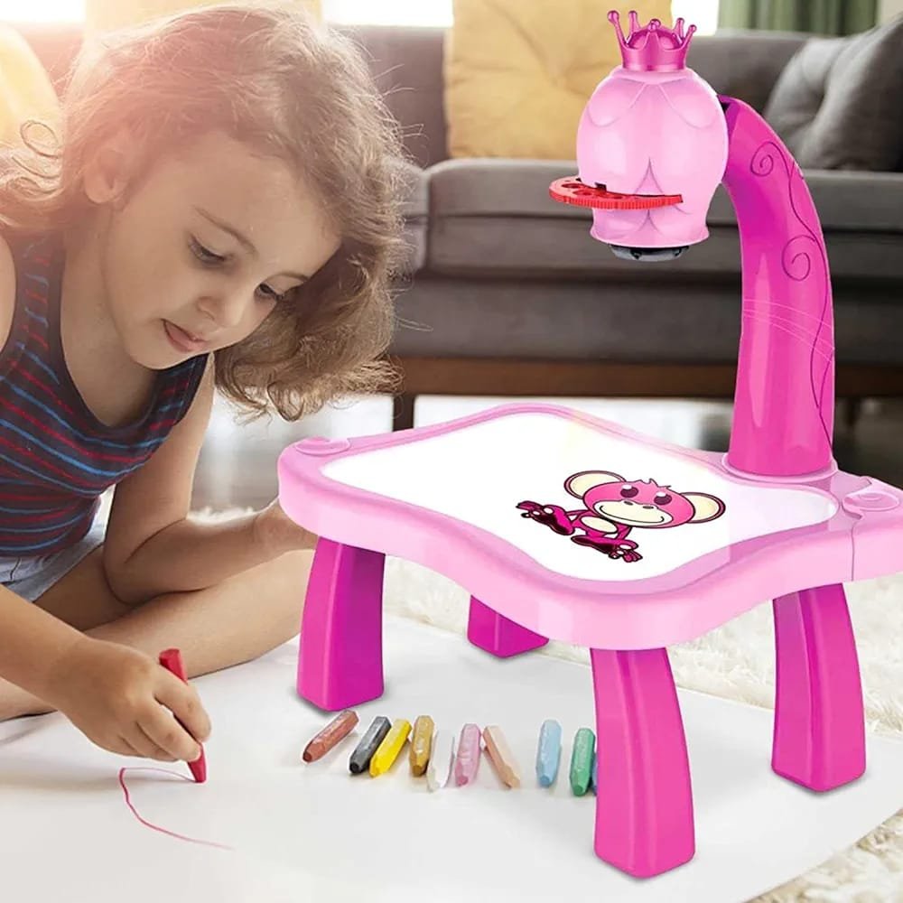 طاولة رسم للأطفال مع مصباح LED ( بنك)